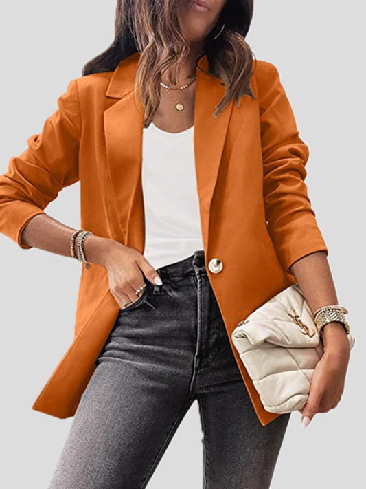 Women's Blazers Casual Solid Lapel Slim Fit Long Sleeve Blazer - Blazers - Instastyled | Online Fashion Free Shipping Clothing, Dresses, Tops, Shoes - 08/09/2022 - BLA2209081251 - Blazers