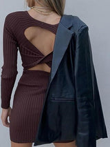 Women's Blazers Fashionable Long Sleeve Leather Blazer - Blazers - Instastyled | Online Fashion Free Shipping Clothing, Dresses, Tops, Shoes - 12/01/2022 - BLA2201121190 - Blazers