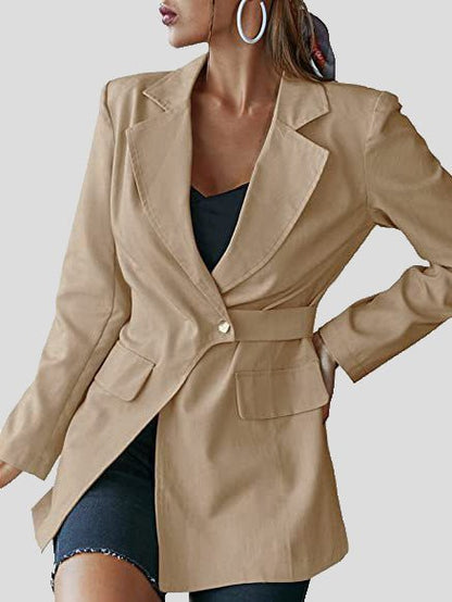 Women's Blazers Solid Lapel Long Sleeve Blazers - Blazers - Instastyled | Online Fashion Free Shipping Clothing, Dresses, Tops, Shoes - 10/08/2022 - BLA2208101203 - Blazers