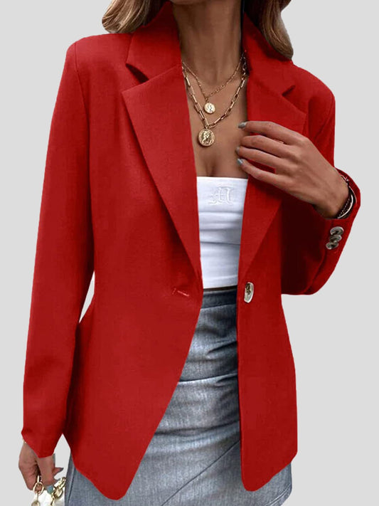 Women's Blazers Solid Lapel One Button Blazers - Blazers - Instastyled | Online Fashion Free Shipping Clothing, Dresses, Tops, Shoes - 13/08/2022 - BLA2208131208 - Blazers