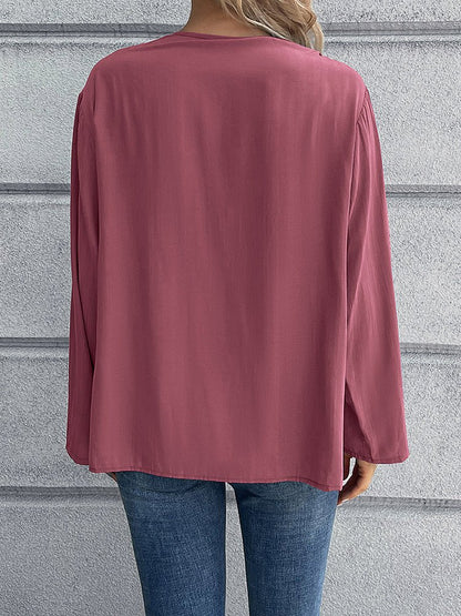 Women's Blouses Bohemian Casual Solid Blouse - MsDressly