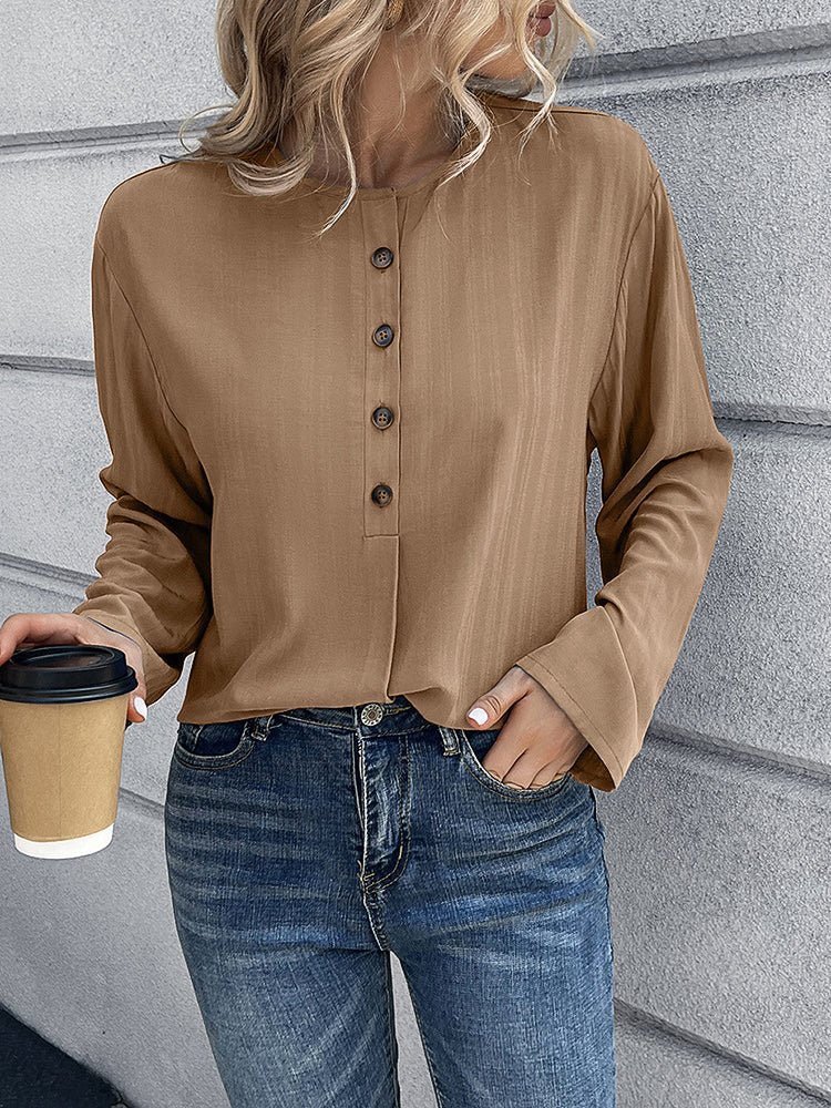 Women's Blouses Bohemian Casual Solid Blouse - MsDressly