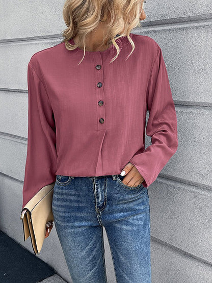 Women's Blouses Bohemian Casual Solid Blouse - MsDressly