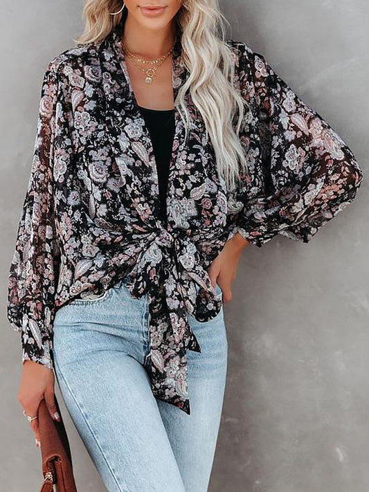 Women's Blouses Fashion Flower Long Sleeve Blouses - Blouses - INS | Online Fashion Free Shipping Clothing, Dresses, Tops, Shoes - 15/10/2021 - BLO2110151371 - Blouses