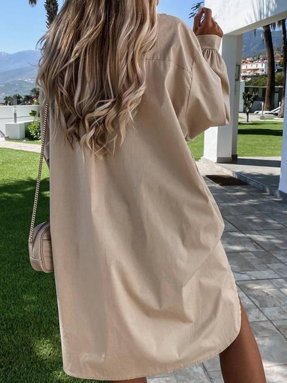 Women's Blouses Irregular Lapel Long Sleeve Long Blouses - Blouses - INS | Online Fashion Free Shipping Clothing, Dresses, Tops, Shoes - 12/08/2021 - 30-40 - BLO2108131305