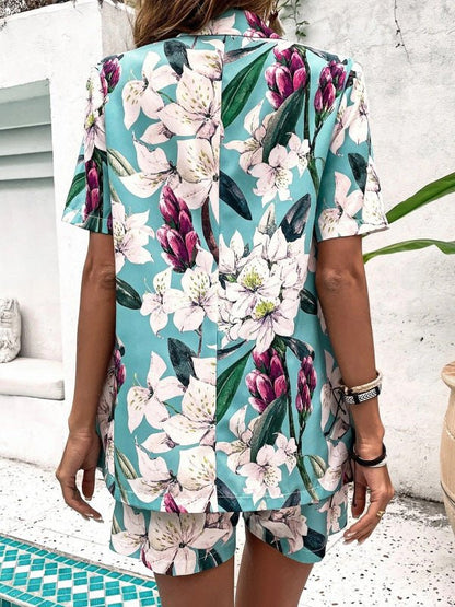 Women's Blouses Printed Casual Lapel Short Sleeve Blouse - Blouses - Instastyled | Online Fashion Free Shipping Clothing, Dresses, Tops, Shoes - 23/05/2022 - 30-40 - BLO2205231712