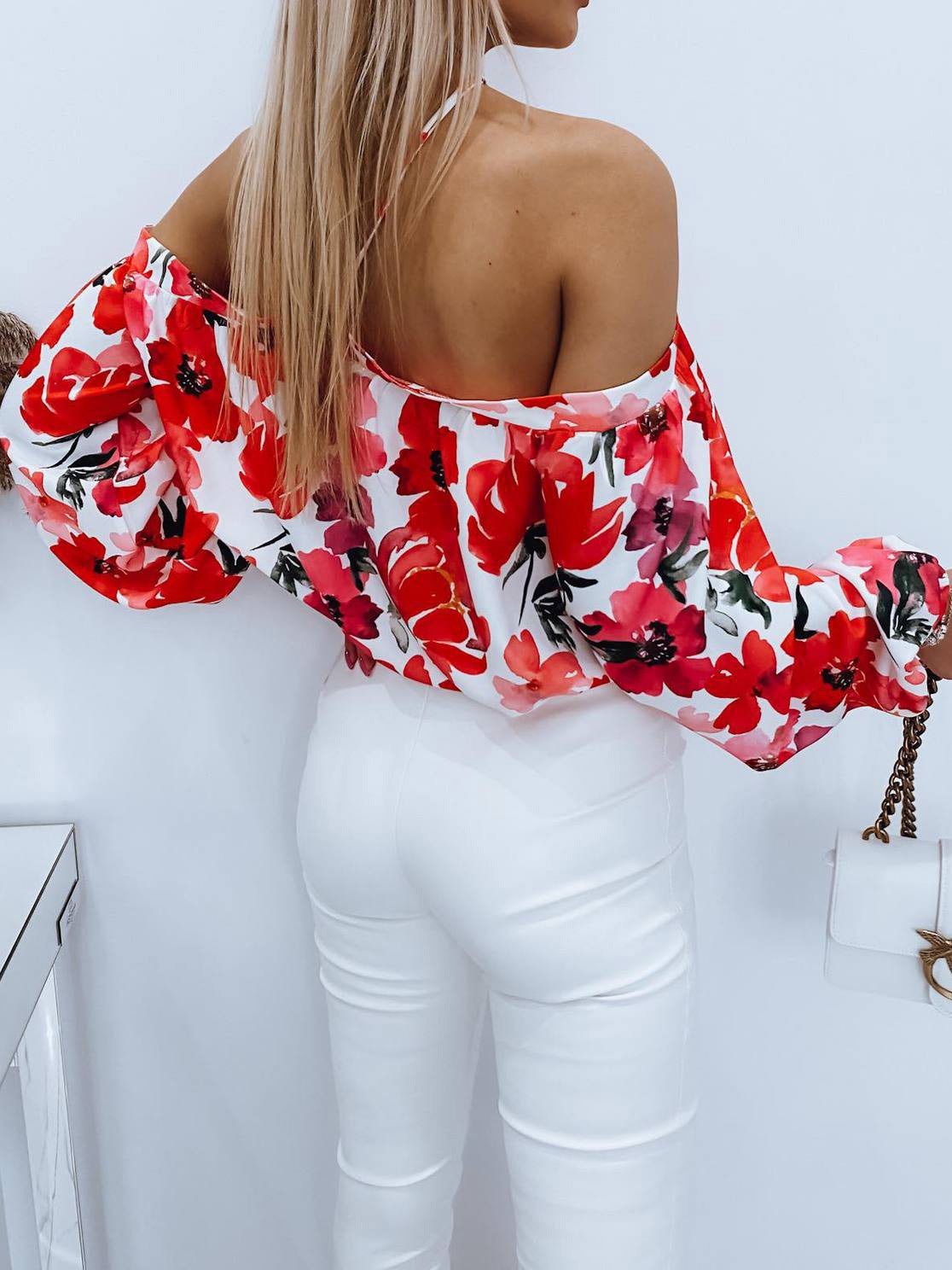 Women's Blouses Printed One-Shoulder Long Sleeve Blouse - Blouses - Instastyled | Online Fashion Free Shipping Clothing, Dresses, Tops, Shoes - 20-30 - 22/08/2022 - BLO2208221836