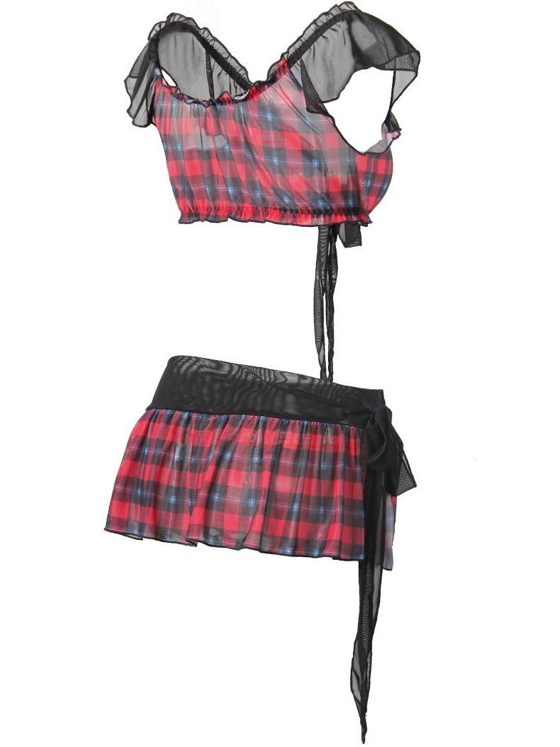 Women's bow tie lingerie ultra short plaid skirt - INS | Online Fashion Free Shipping Clothing, Dresses, Tops, Shoes