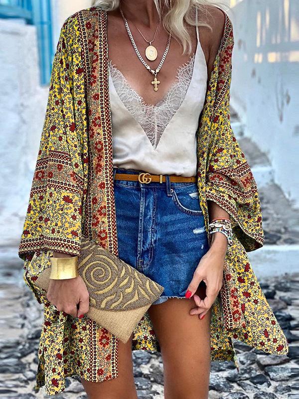 Women's Cardigan Bohemian Long Sleeve Mid-Length Cardigan - Cardigans & Sweaters - INS | Online Fashion Free Shipping Clothing, Dresses, Tops, Shoes - 20-30 - 24/09/2021 - CAR2109241133