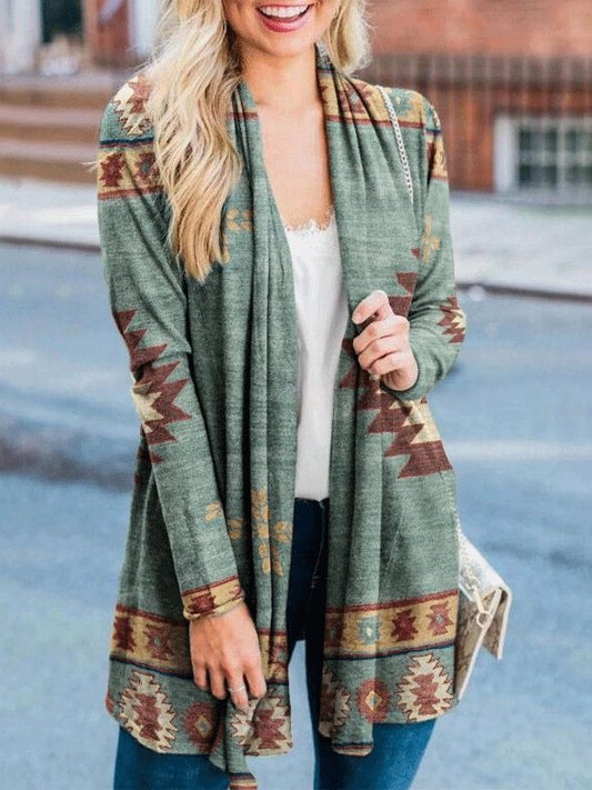 Women's Cardigans Casual Printed Long Sleeve Cardigan - Cardigans & Sweaters - INS | Online Fashion Free Shipping Clothing, Dresses, Tops, Shoes - 20-30 - 28/09/2021 - CAR2109281136