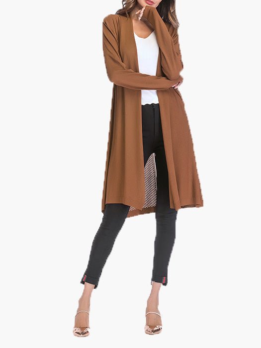Women's Cardigans Casual Solid Long Sleeve Cardigan - Cardigans - Instastyled | Online Fashion Free Shipping Clothing, Dresses, Tops, Shoes - 26/09/2022 - CAR2209261271 - Cardigans