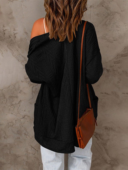 Women's Cardigans Casual Solid Pocket Long Sleeve Knit Cardigan - Cardigans - Instastyled | Online Fashion Free Shipping Clothing, Dresses, Tops, Shoes - 03/08/2022 - CAR2208031231 - Cardigans