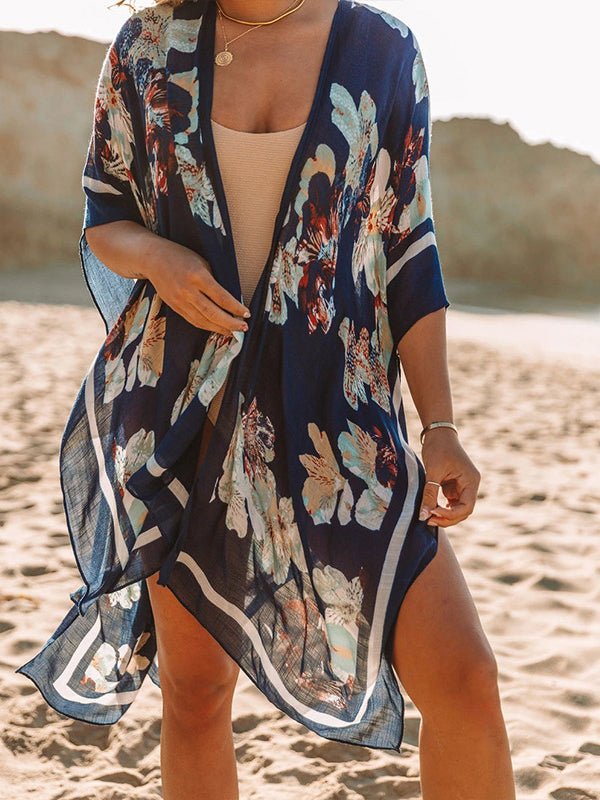 Women's Cardigans Chiffon Print Beach Sun Protection Resort Split Cardigan - Cardigans - Instastyled | Online Fashion Free Shipping Clothing, Dresses, Tops, Shoes - 19/05/2022 - 30-40 - CAR2205191220