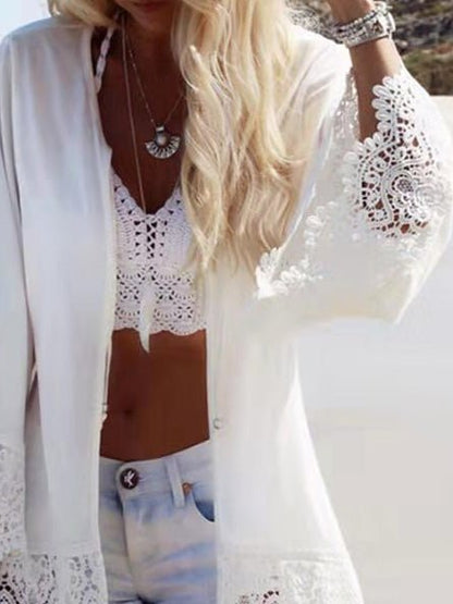 Women's Cardigans Lace Beach Long Sleeve Sunscreen Cardigan - Cardigans - Instastyled | Online Fashion Free Shipping Clothing, Dresses, Tops, Shoes - 20-30 - 20/05/2022 - CAR2205201221