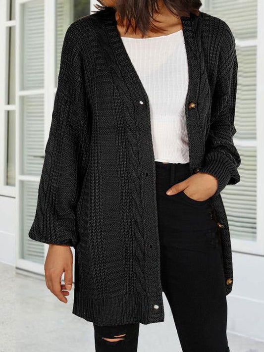 Women's Cardigans Loose Solid Button Knit Cardigan - Cardigans - Instastyled | Online Fashion Free Shipping Clothing, Dresses, Tops, Shoes - 09/09/2022 - 40-50 - CAR2209091254