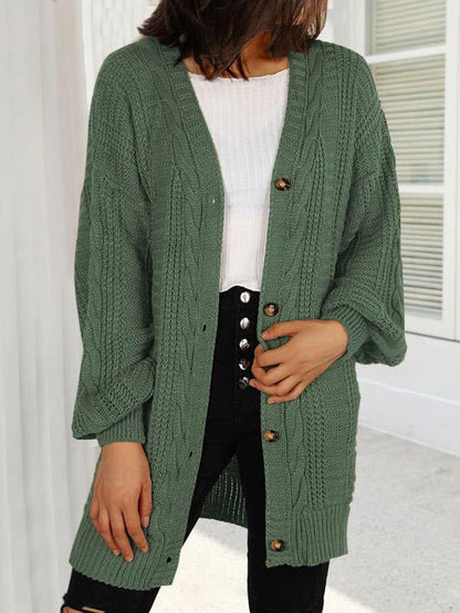 Women's Cardigans Loose Solid Button Knit Cardigan - Cardigans - Instastyled | Online Fashion Free Shipping Clothing, Dresses, Tops, Shoes - 09/09/2022 - 40-50 - CAR2209091254