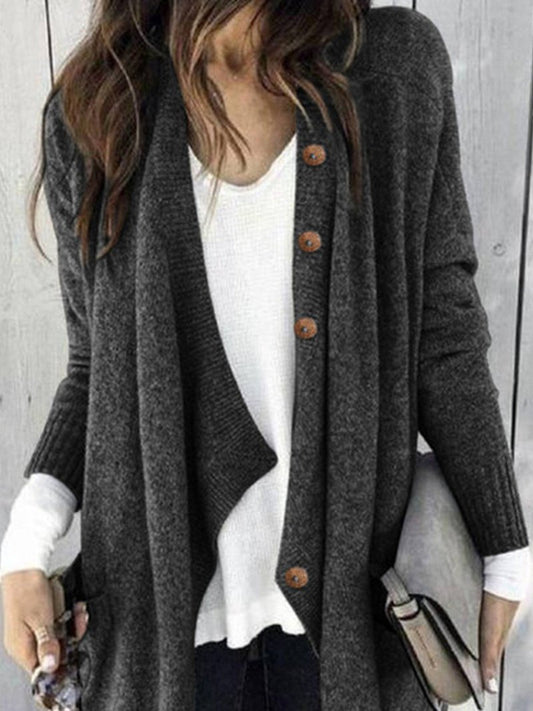 Women's Cardigans One-Breasted Long Sleeve Knitted Cardigan - Cardigans & Sweaters - INS | Online Fashion Free Shipping Clothing, Dresses, Tops, Shoes - 1/11/2021 - 30-40 - CAR2111011176