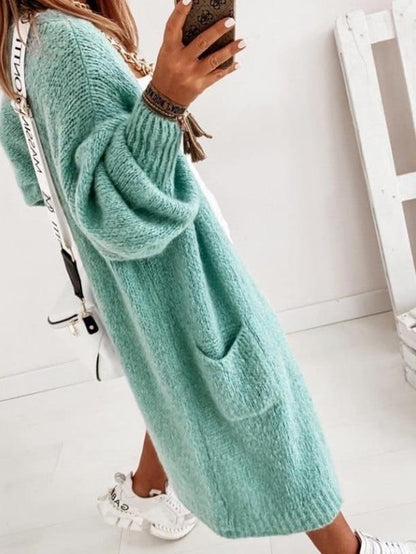 Women's Cardigans Pockets Long Sleeves Long Knitted Cardigan - Cardigans & Sweaters - INS | Online Fashion Free Shipping Clothing, Dresses, Tops, Shoes - 09/09/2021 - 30-40 - CAR2109091125