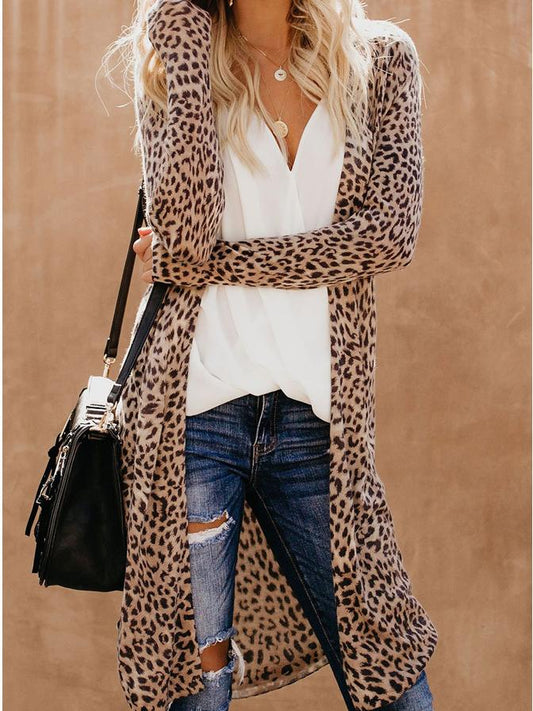 Women's Cardigans Printed Long Sleeve Mid-Length Cardigan - Cardigans & Sweaters - INS | Online Fashion Free Shipping Clothing, Dresses, Tops, Shoes - 12/11/2021 - 20-30 - CAR2111121187