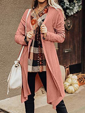 Women's Cardigans Solid Irregular Long Sleeve Cardigan - Cardigans - Instastyled | Online Fashion Free Shipping Clothing, Dresses, Tops, Shoes - 17/08/2022 - 30-40 - CAR2208171237