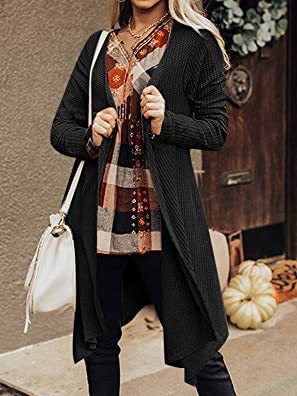 Women's Cardigans Solid Irregular Long Sleeve Cardigan - Cardigans - Instastyled | Online Fashion Free Shipping Clothing, Dresses, Tops, Shoes - 17/08/2022 - 30-40 - CAR2208171237