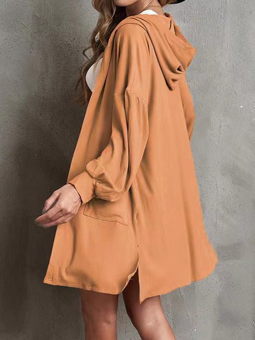 Women's Cardigans Solid Pocket Long Sleeve Hooded Cardigan - Cardigans - Instastyled | Online Fashion Free Shipping Clothing, Dresses, Tops, Shoes - 22/08/2022 - 30-40 - CAR2208221238