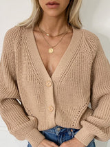 Women's Cardigans Solid V-Neck Buttoned Sweater Cardigan - Cardigans & Sweaters - Instastyled | Online Fashion Free Shipping Clothing, Dresses, Tops, Shoes - 12/01/2022 - 20-30 - CAR2201121211