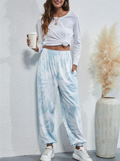 Women's Casaul Pure Color Ankle Banded Sweatpant - Pants - INS | Online Fashion Free Shipping Clothing, Dresses, Tops, Shoes - 01/27/2021 - 2XL - Blue