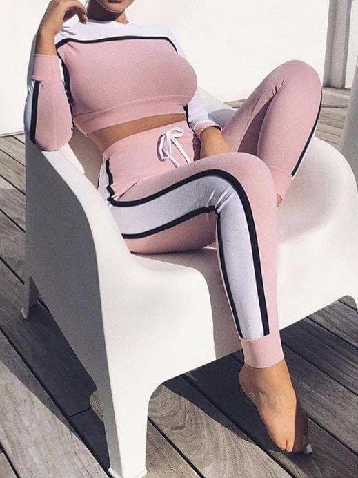 Women's Casual Two-piece Sport Suits - Two-piece Outfits - INS | Online Fashion Free Shipping Clothing, Dresses, Tops, Shoes - Activewear - hide - Suit