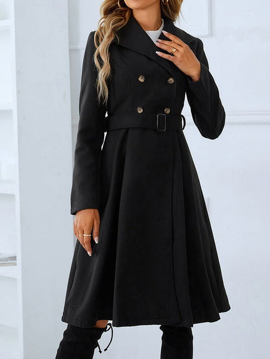 Women's Coats Double Breasted Belt Wool Coat - Coats - Instastyled | Online Fashion Free Shipping Clothing, Dresses, Tops, Shoes - 22/09/2022 - COA2209221433 - Coats