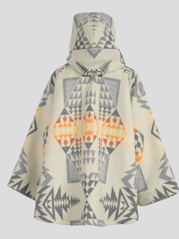 Women's Coats Hooded Long Sleeve Printed Woolen Coat - Coats & Jackets - INS | Online Fashion Free Shipping Clothing, Dresses, Tops, Shoes - COA2109291178 - Coats & Jackets - color-beige