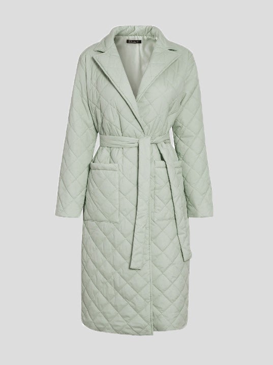 Women's Coats Lapel Pocket Mid-Length Cotton Coat - Coats & Jackets - Instastyled | Online Fashion Free Shipping Clothing, Dresses, Tops, Shoes - 22/12/2021 - COA2112231370 - Coats & Jackets