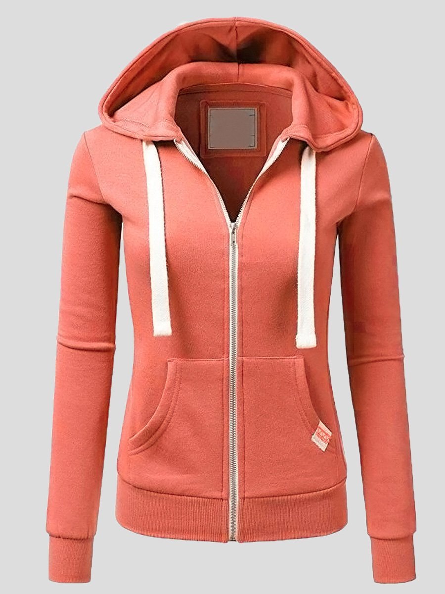 Women's Coats Sports Cardigan Zip Pocket Hooded Jacket - Coats & Jackets - INS | Online Fashion Free Shipping Clothing, Dresses, Tops, Shoes - 20-30 - 24/08/2021 - COA2108251120