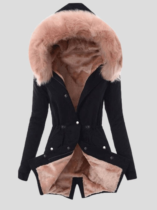 Women's Coats Thickened Cold Warm Fur Collar Hooded Coats - Coats & Jackets - Instastyled | Online Fashion Free Shipping Clothing, Dresses, Tops, Shoes - 13/12/2021 - COA2112131356 - Coats & Jackets