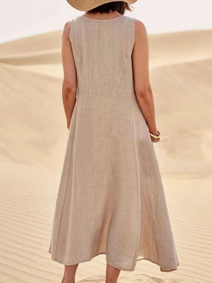 Women's Dresses Casual Solid Pocket Sleeveless Dress - Maxi Dresses - Instastyled | Online Fashion Free Shipping Clothing, Dresses, Tops, Shoes - 19/05/2022 - 30-40 - Casual Dresses