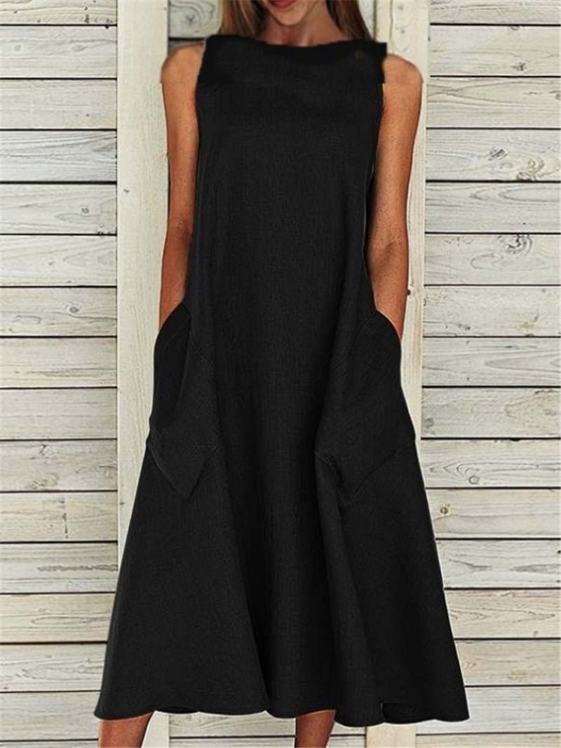 Women's Dresses Casual Solid Sleeveless Pocket Dress - Maxi Dresses - Instastyled | Online Fashion Free Shipping Clothing, Dresses, Tops, Shoes - 24/05/2022 - 30-40 - Casual Dresses