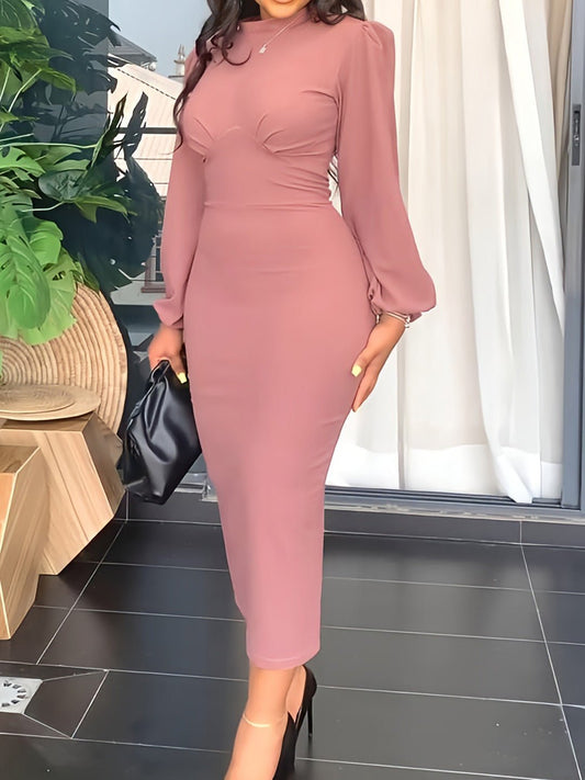 Women's Dresses Crew Neck Hollow Long Sleeve Slim Fit Dress - Maxi Dresses - Instastyled | Online Fashion Free Shipping Clothing, Dresses, Tops, Shoes - 12/08/2022 - Bodycon Dresses - Color_Black