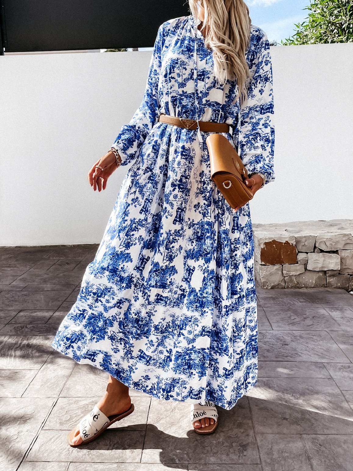 Women's Dresses Fashion Long Sleeve Printed Dress - Maxi Dresses - INS | Online Fashion Free Shipping Clothing, Dresses, Tops, Shoes - 09/08/2021 - 30-40 - Category_Maxi Dresses