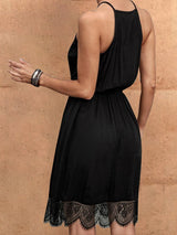 Women's Dresses Fashion Sling Lace Slim Midi Dress - Midi Dresses - Instastyled | Online Fashion Free Shipping Clothing, Dresses, Tops, Shoes - 25/12/2021 - 30-40 - color-black