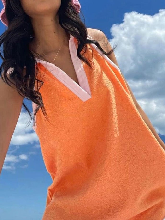 Women's Dresses Loose Shirt Collar Sleeveless Dress - Mini Dresses - Instastyled | Online Fashion Free Shipping Clothing, Dresses, Tops, Shoes - 07/03/2022 - 30-40 - Casual Dresses