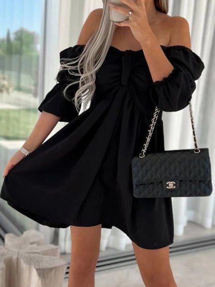 Women's Dresses One-Shoulder Short Sleeve Mini Dress - Mini Dresses - Instastyled | Online Fashion Free Shipping Clothing, Dresses, Tops, Shoes - 11/05/2022 - 30-40 - Casual Dresses