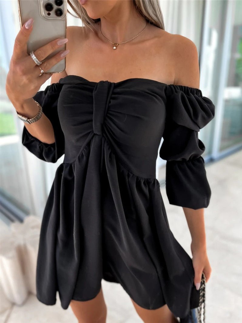 Women's Dresses One-Shoulder Short Sleeve Mini Dress - Mini Dresses - Instastyled | Online Fashion Free Shipping Clothing, Dresses, Tops, Shoes - 11/05/2022 - 30-40 - Casual Dresses