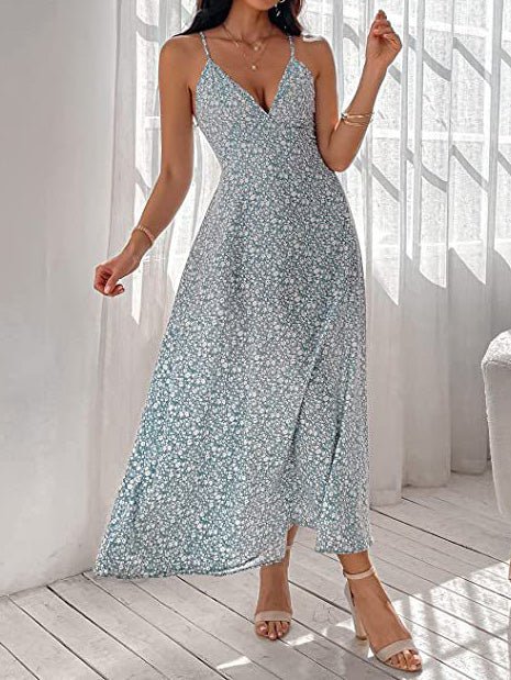 Women's Dresses Printed Sling Bare Back Sleeveless Dress - Maxi Dresses - Instastyled | Online Fashion Free Shipping Clothing, Dresses, Tops, Shoes - 04/03/2022 - 30-40 - color-black