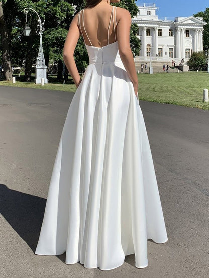 Women's Dresses Sling Open Back Slit Maxi Dress - Maxi Dresses - Instastyled | Online Fashion Free Shipping Clothing, Dresses, Tops, Shoes - 16/07/2022 - 40-50 - color-blue_green