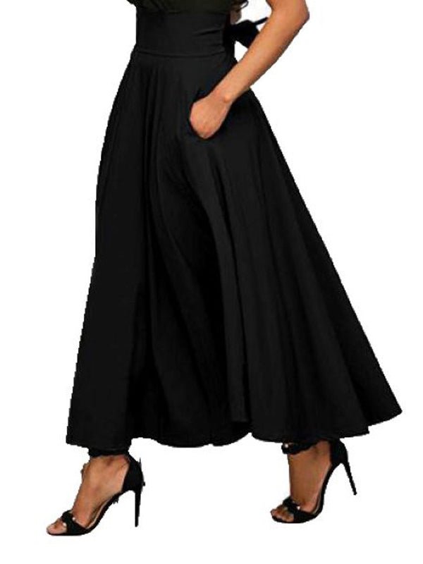 Women's Dresses Solid Color Waist Strap Midi Dress - Midi Dresses - Instastyled | Online Fashion Free Shipping Clothing, Dresses, Tops, Shoes - 14/12/2022 - 20-30 - Black
