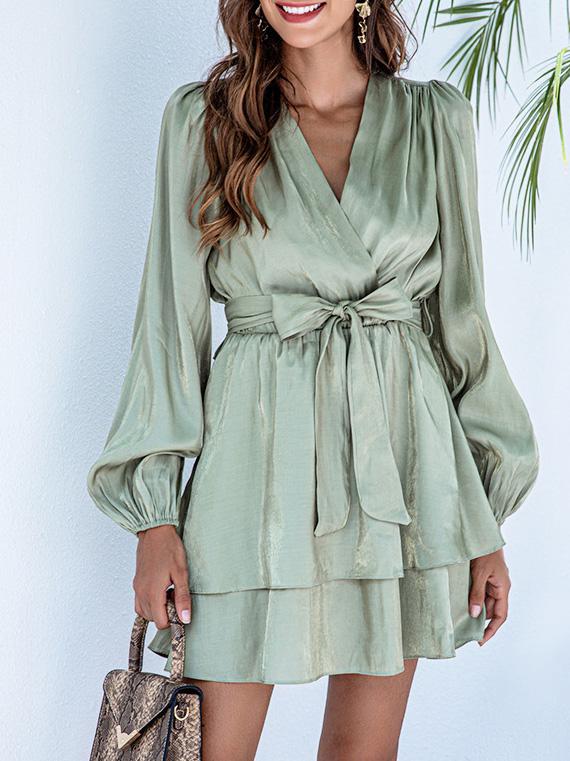 Women's Dresses Sweet Ruffled Temperament Long Sleeve Dress - Mini Dresses - INS | Online Fashion Free Shipping Clothing, Dresses, Tops, Shoes - 20/08/2021 - 40-50 - Category_Mini Dresses