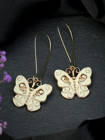 Women's Earrings Halloween Funny Butterfly Skull Earrings - Earrings - INS | Online Fashion Free Shipping Clothing, Dresses, Tops, Shoes - 07/09/2021 - Accs & Jewelry - color-black_gold