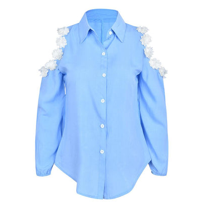 Women's hollow floral shirt top - INS | Online Fashion Free Shipping Clothing, Dresses, Tops, Shoes