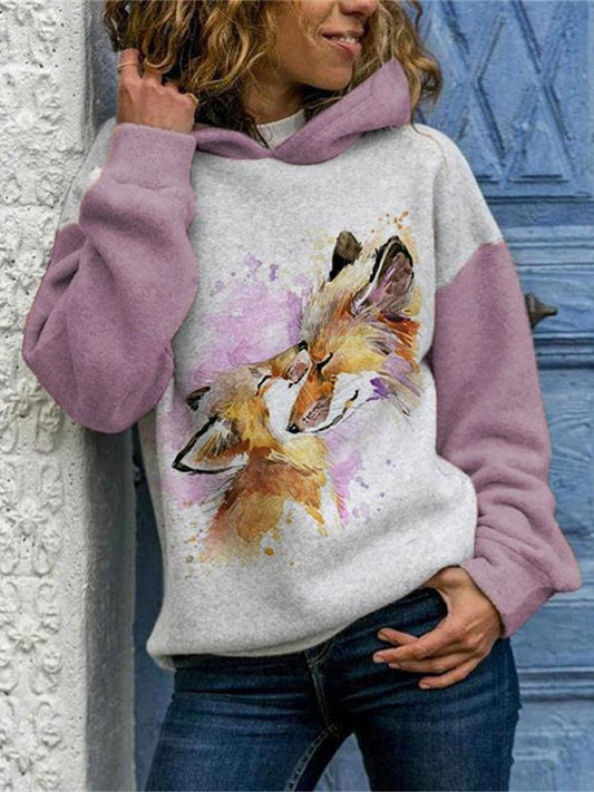 Women's Hoodies Casual Animal Print Long Sleeve Hoody - Hoodies - Instastyled | Online Fashion Free Shipping Clothing, Dresses, Tops, Shoes - 06/09/2022 - Color_Pink - Color_Yellow