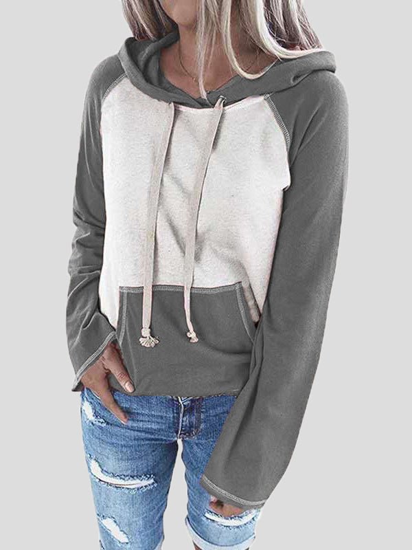 Women's Hoodies Colorblock Pocket Long Sleeve Casual Hoody - Hoodies - Instastyled | Online Fashion Free Shipping Clothing, Dresses, Tops, Shoes - 09/09/2022 - 20-30 - color-army_green